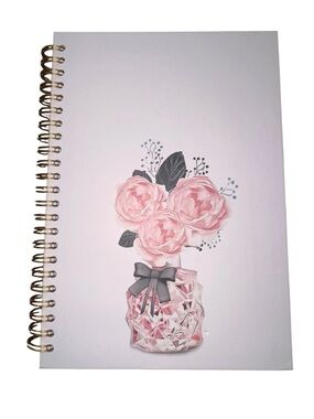 Floral Spiral Notebook - Pink Roses